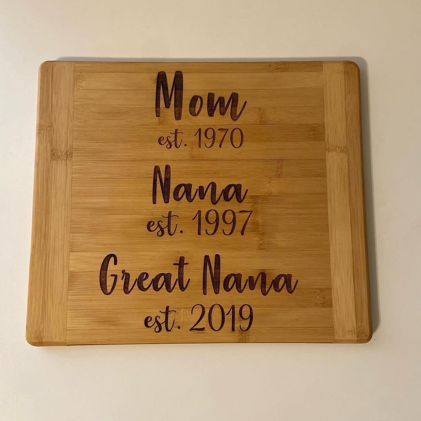 Mother Names Cutting Board