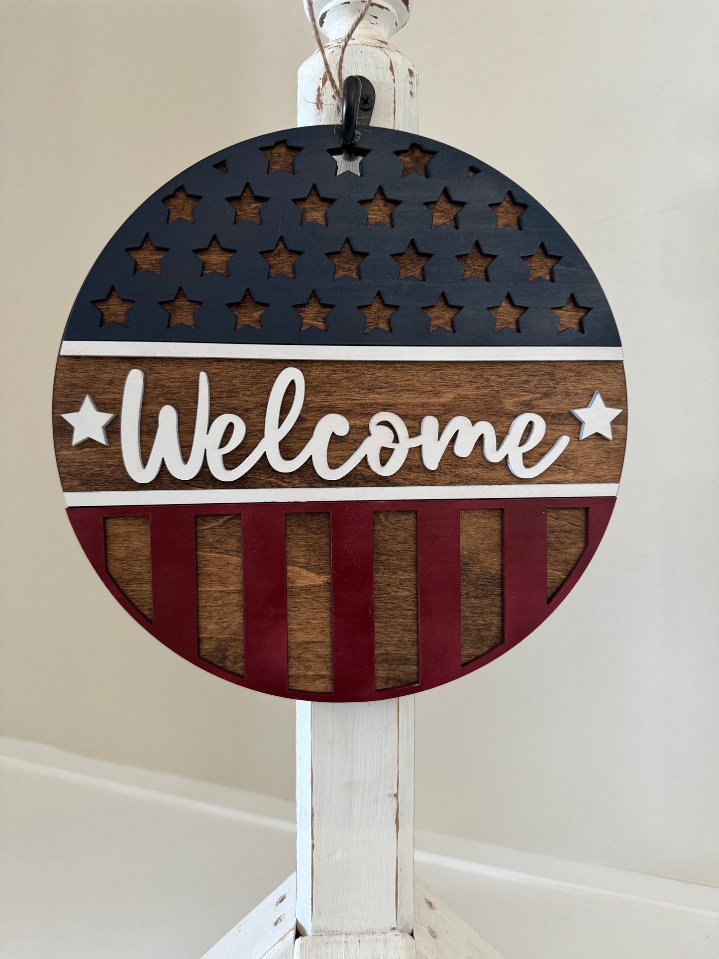 Chloe’s Patriotic Welcome Sign