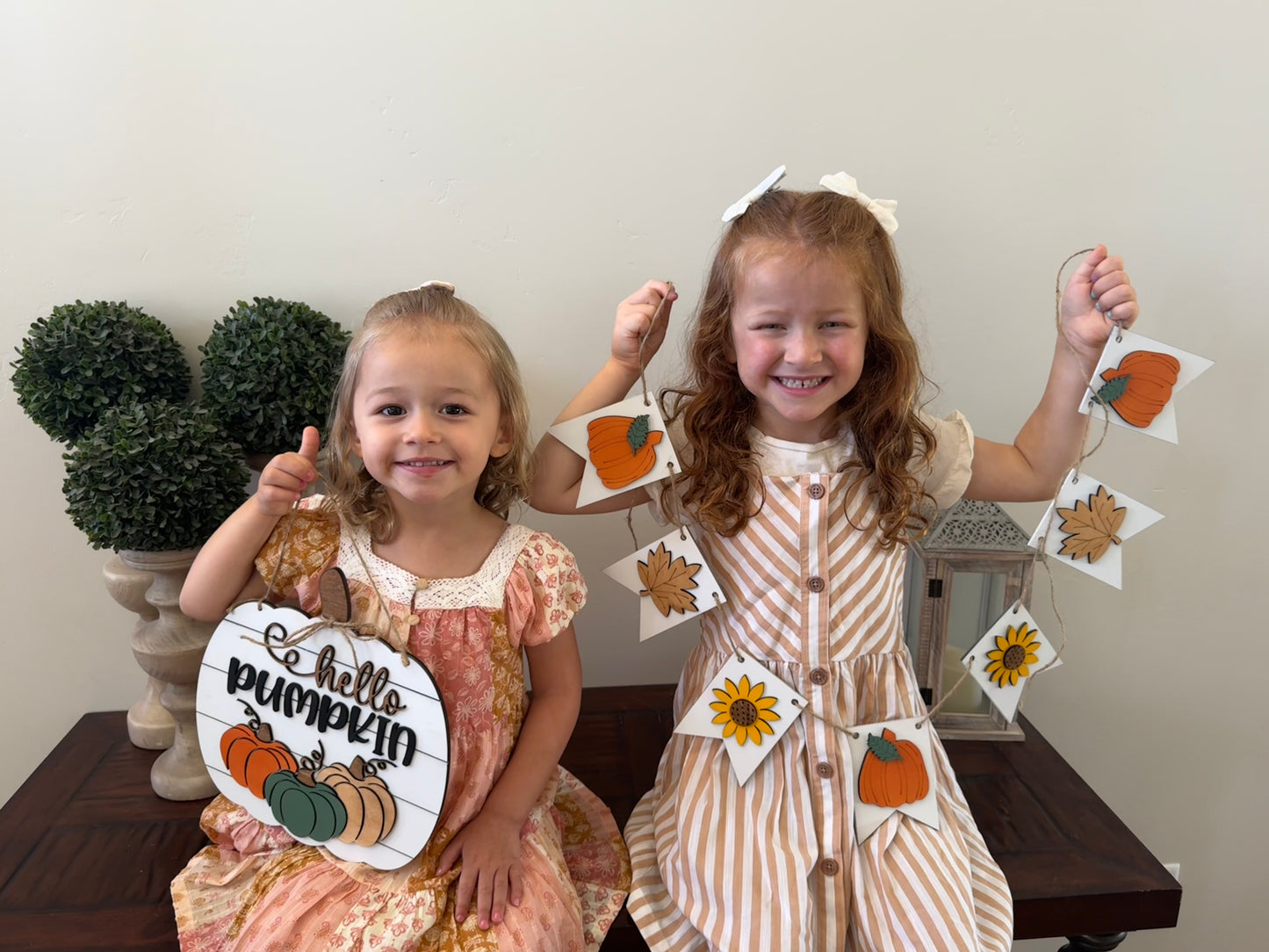 Chloe’s Hello Pumpkin - Fall Wood Sign