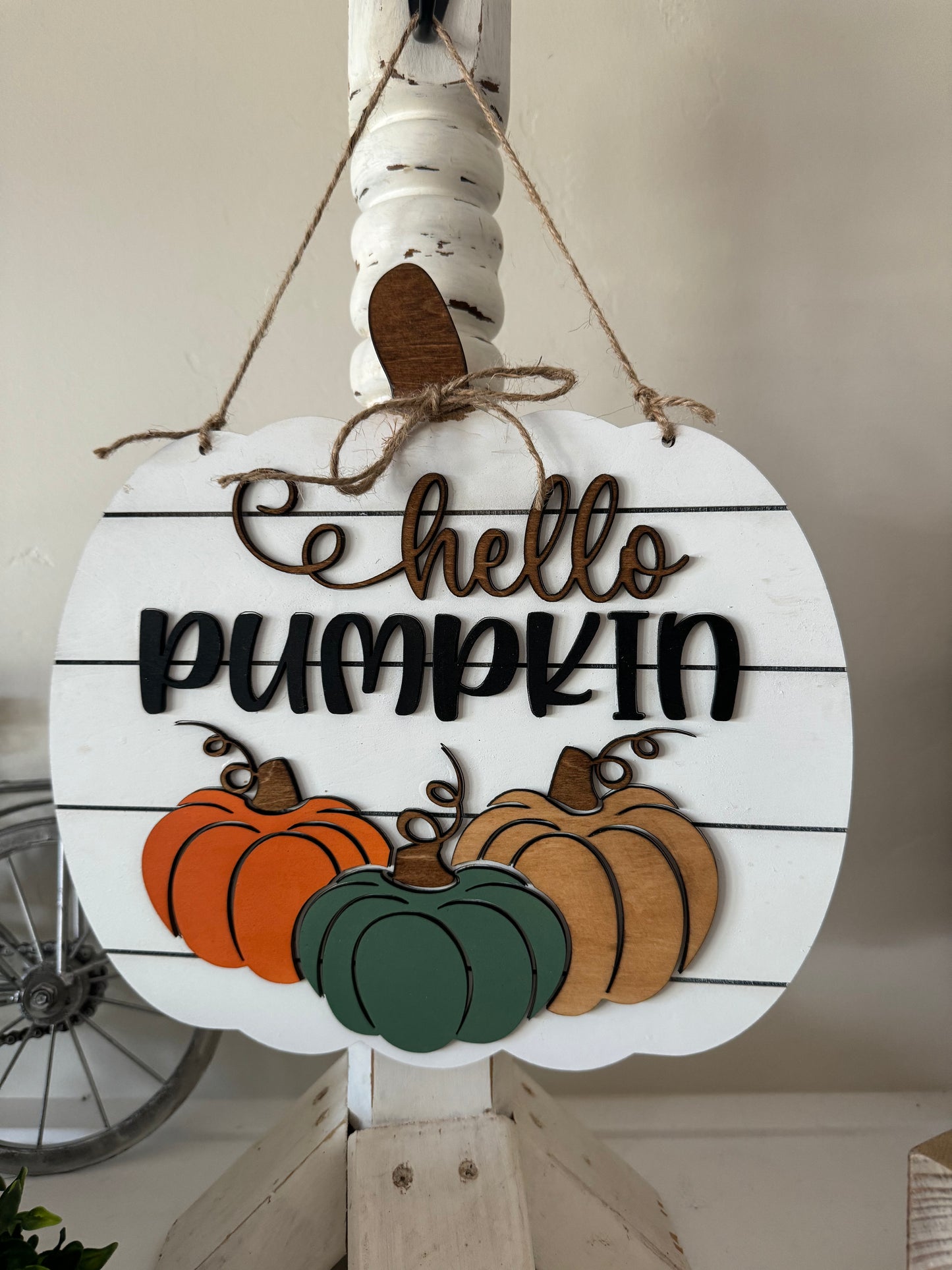 Chloe’s Hello Pumpkin - Fall Wood Sign
