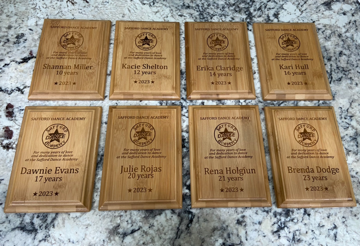 Bamboo Wood Custom Engraved Plaque