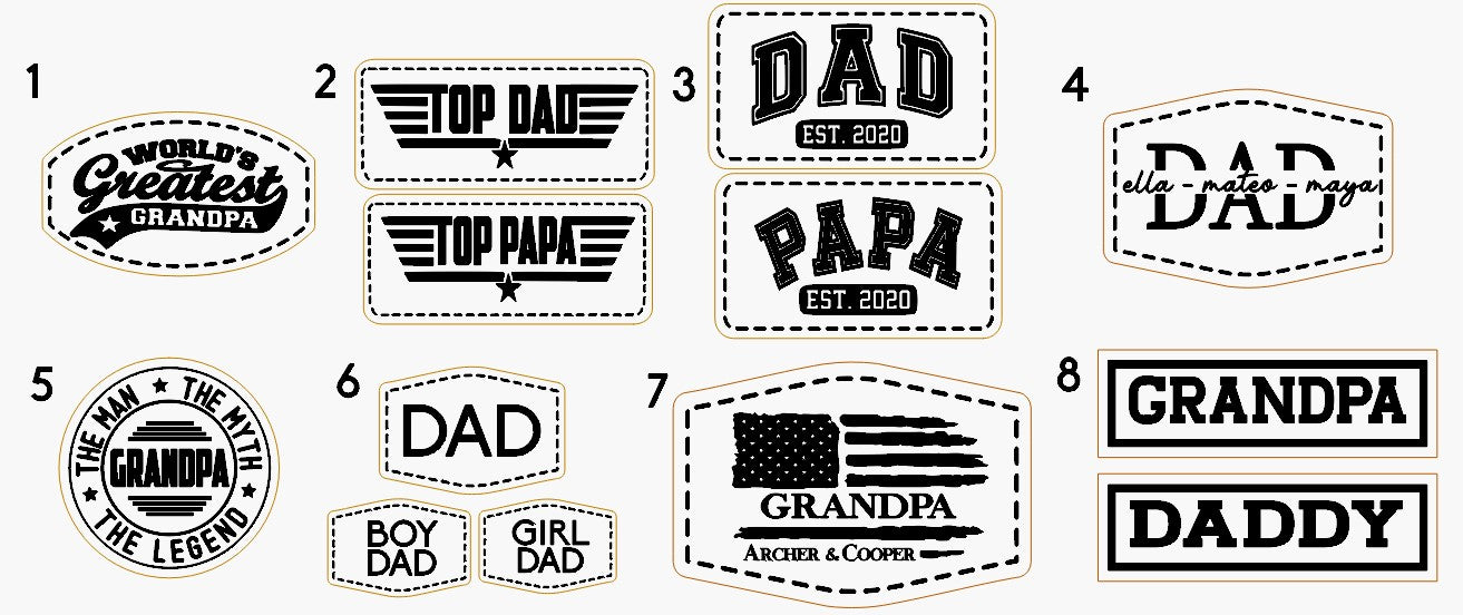 Custom Father/Grandfather Hats