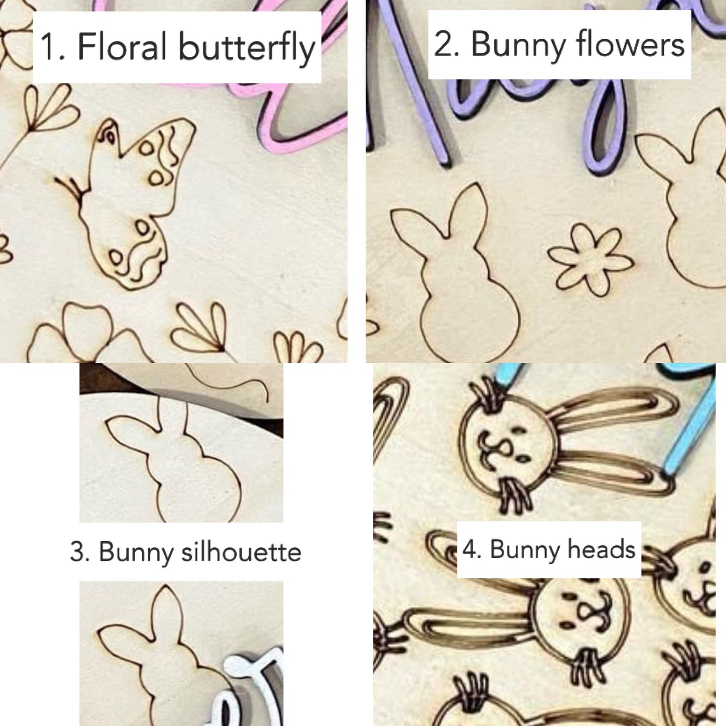 Simple Wood Basket Name Tags