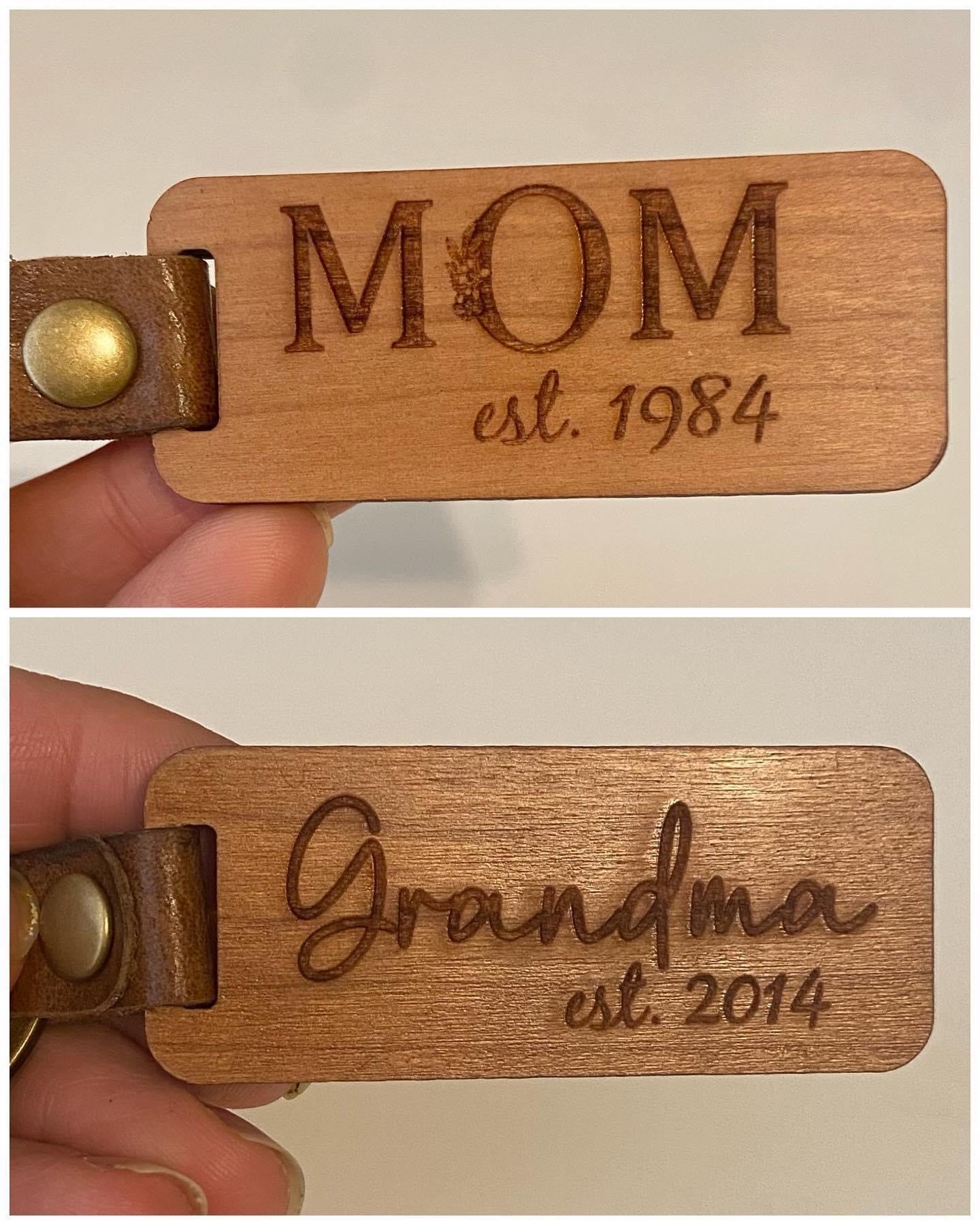 Custom Engraved Wood Keychain