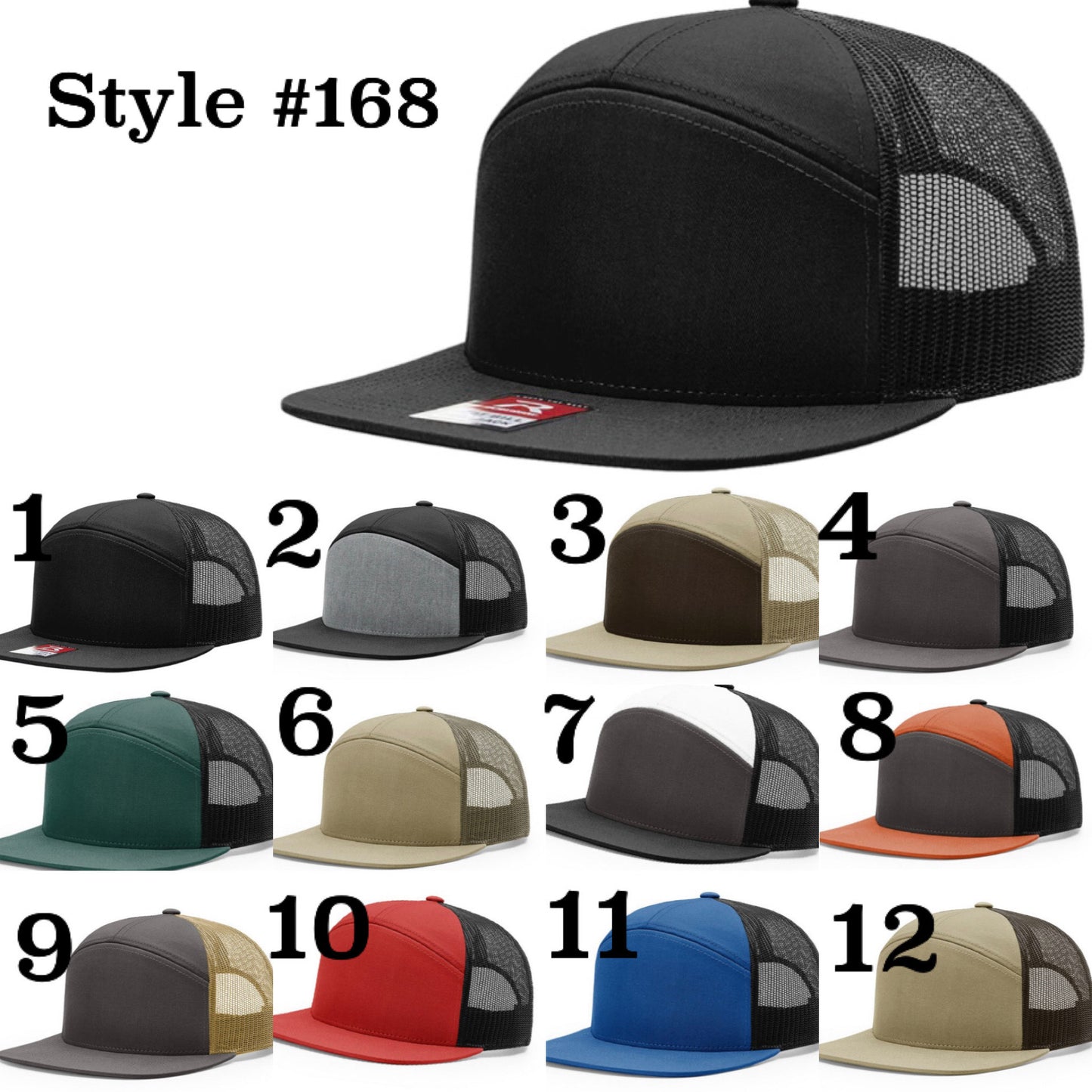 Flat Bill Snapback Hat with Custom Patch