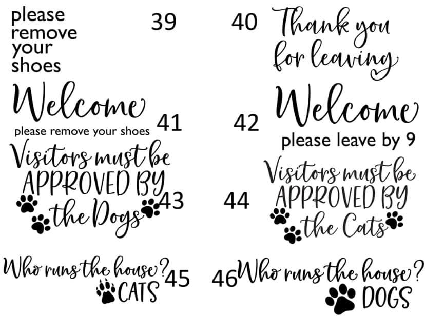 Pre-made Doormats