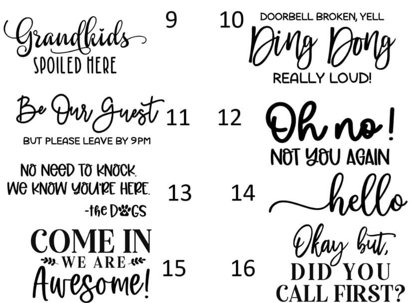 Pre-made Doormats