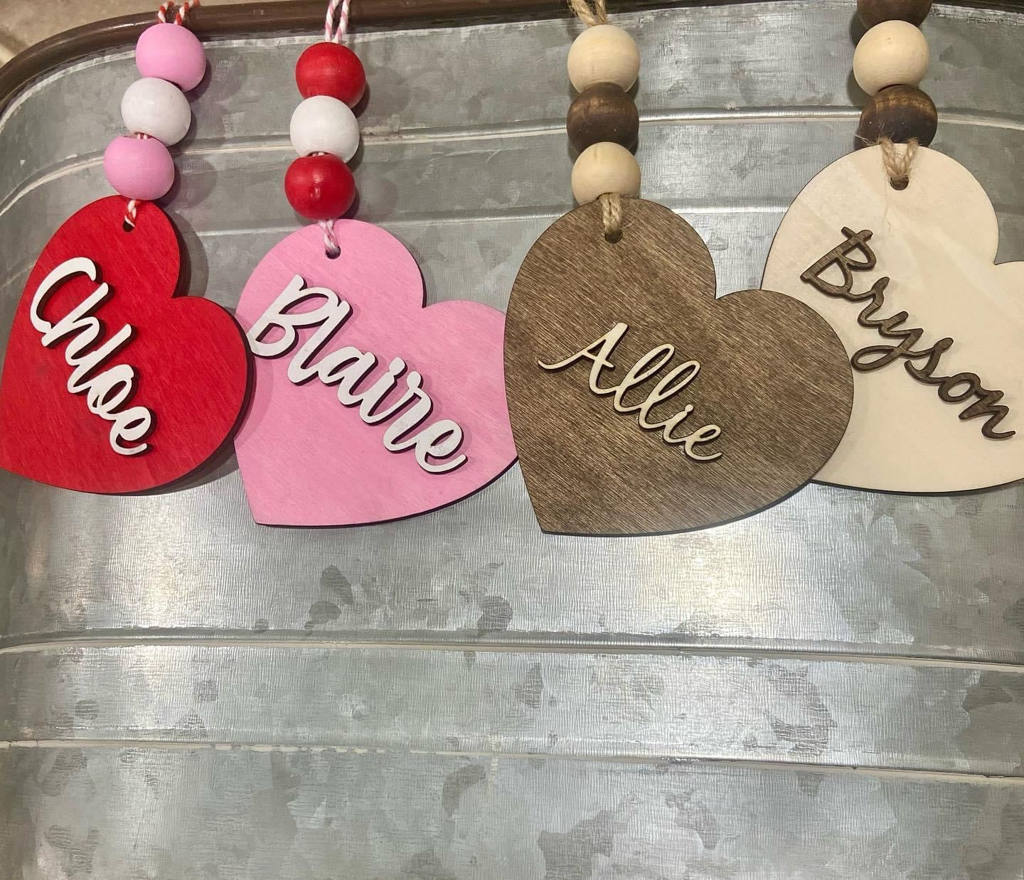 Heart Name Tags