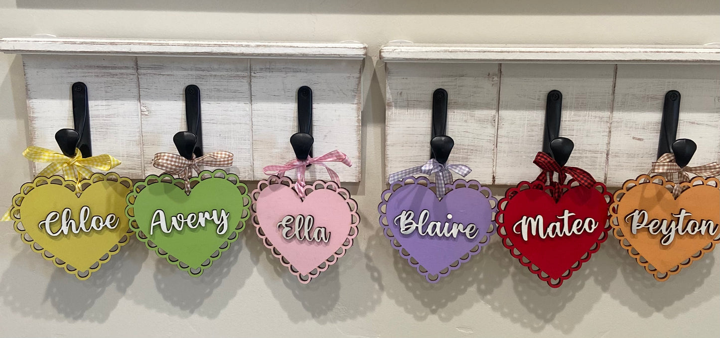 Lace Heart Tags