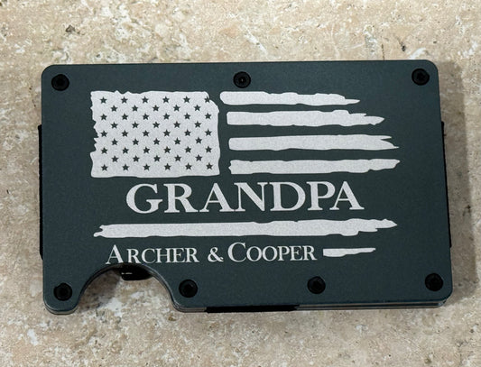 Custom Engraved Wallet for Dad/Grandpa