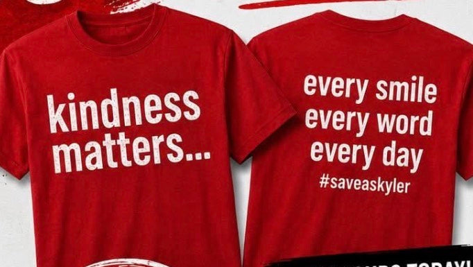 2026 Red Out Shirts - Kindness Matters #saveaskyler