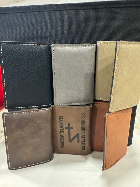 Custom Engraved Leatherette Wallet