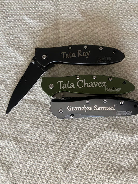 Custom Engraved Kershaw Pocket Knife