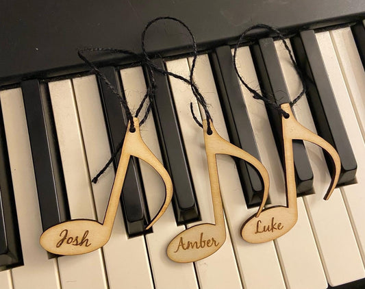 Music Note Custom Name Ornament