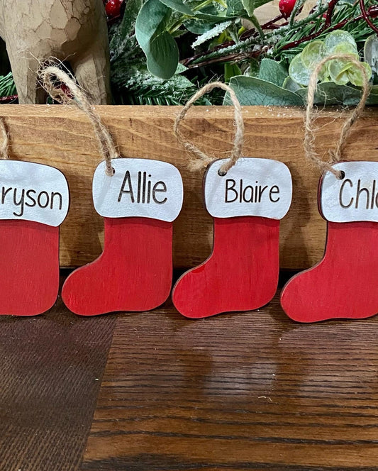 Stocking Ornaments with Custom Names