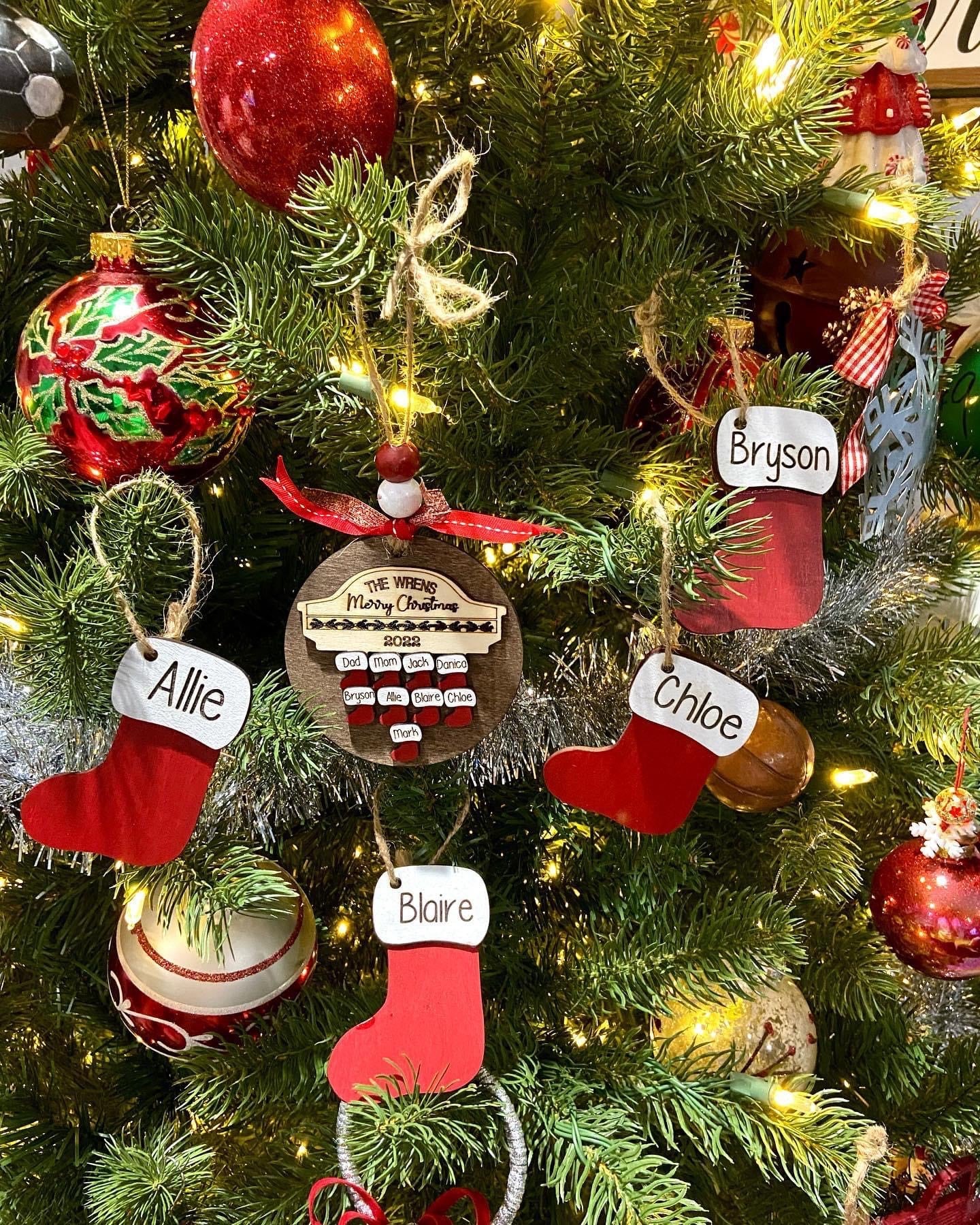 Stocking Family Names Ornament