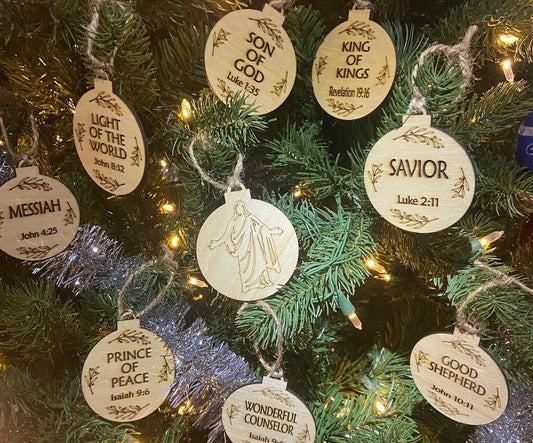 Names of Christ Ornament Set