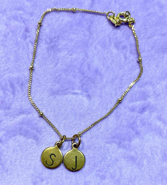 Bracelet with Engraved Charm