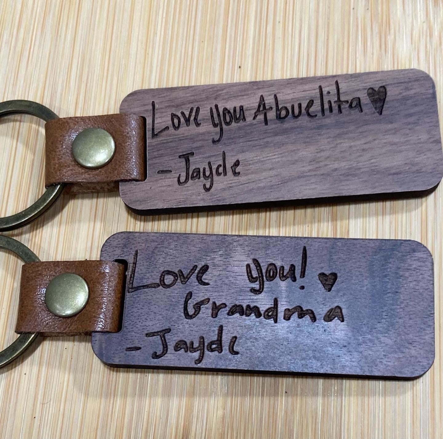 Custom Engraved Wood Keychain