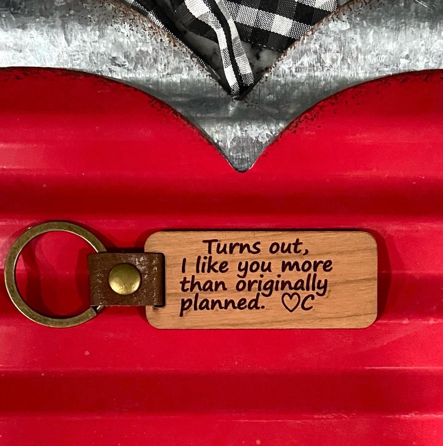 Custom Engraved Wood Keychain