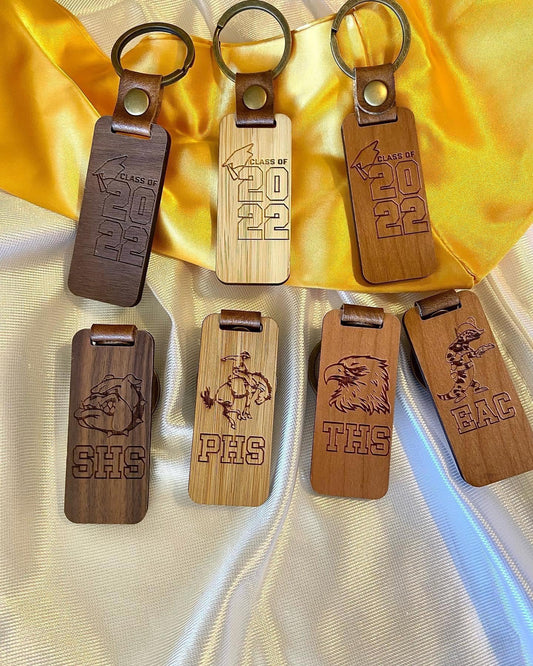 Custom Engraved Wood Keychain