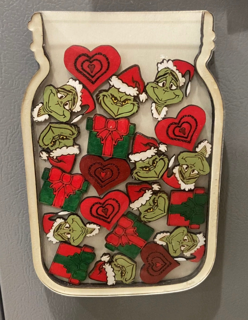 Grinch Christmas Token Jar Set