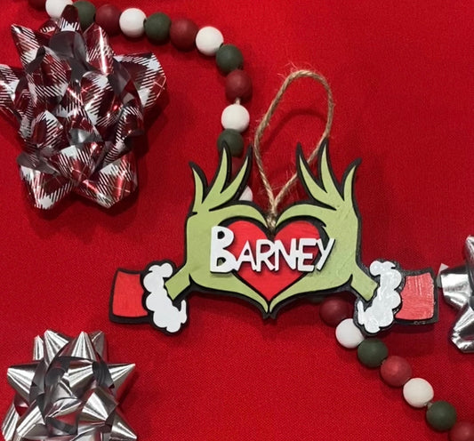 Grinch Name Ornament