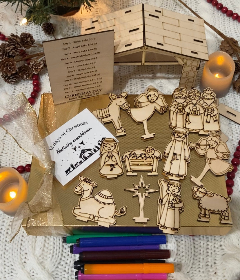 Children's Set: 12 days of Christmas: Nativity Countdown