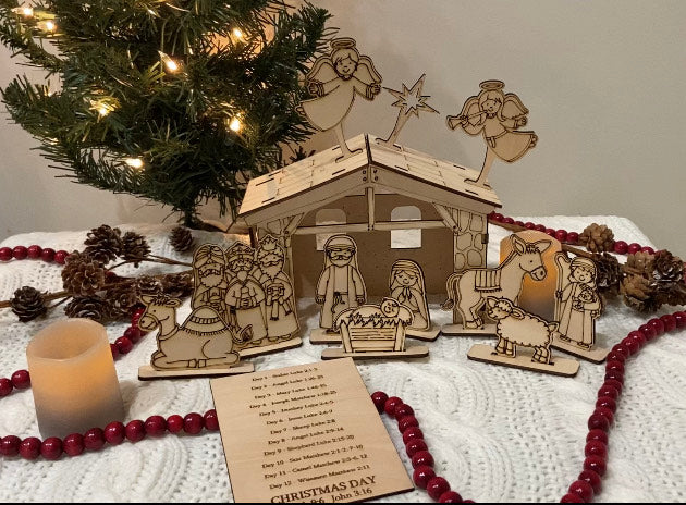 Children's Set: 12 days of Christmas: Nativity Countdown